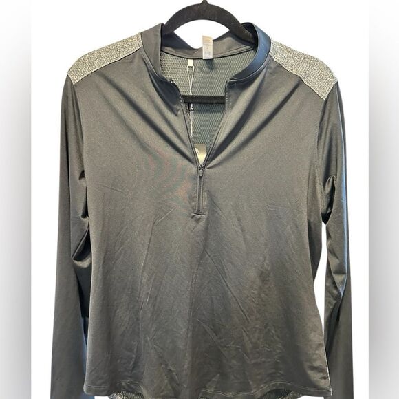 NWT Under Armour Women’s Black Athletic Half Zip Pull Over Shirt Jacket - Size L - Picture 2 of 6